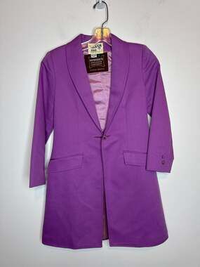 Reed Hill Womens Purple Leather Saddleseat Equestrian Show Day Coat  Size 8